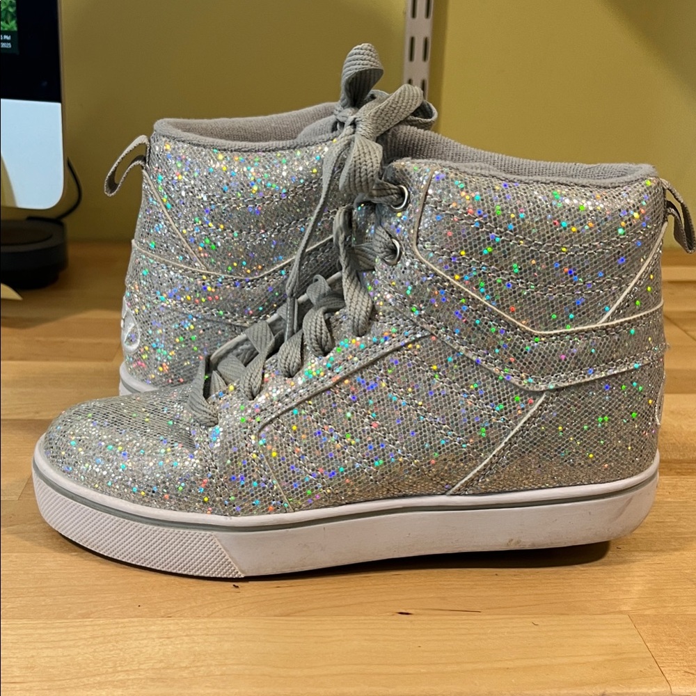 Heelys Glittery Silver Kids Sneakers